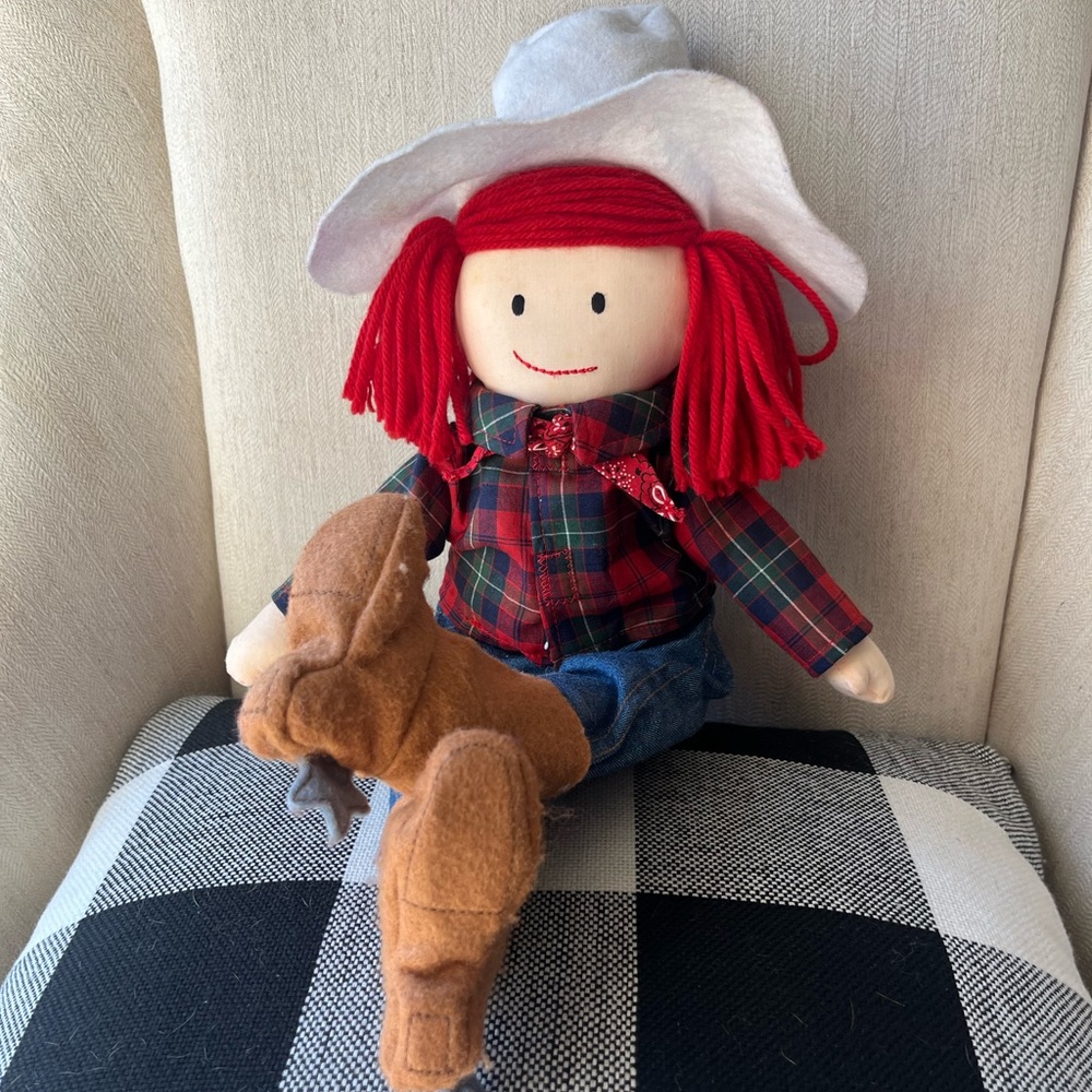 Madeline Doll with Red Hair and Plaid Outfit